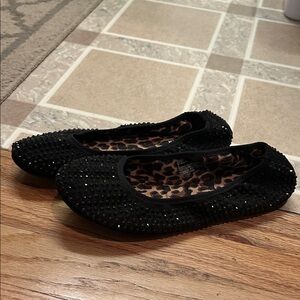 Black Studded dress Flats
